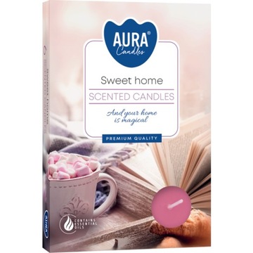 BISPOL ŚWIECE zapach 6szt SWEET HOME podgrzewacze