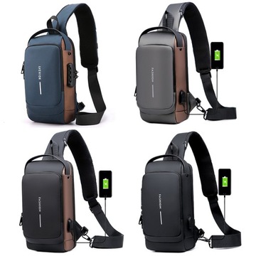 МУЖСКАЯ НАСТЕННАЯ СУМКА ВОДОНЕПРОНИЦАЕМЫЙ РЮКЗАК USB