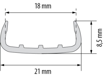 Мебельный профиль 18мм Дуб Трюфель 2,6м