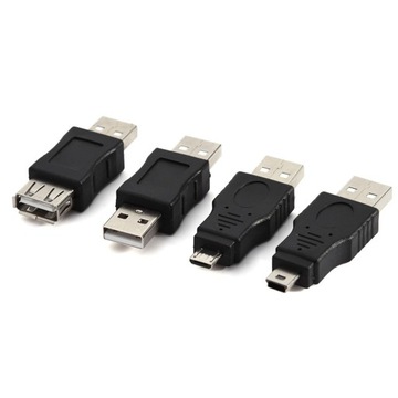 В упаковке 12 шт. USB2.0 микро/мини-папа-мама C-адаптеры-преобразователи