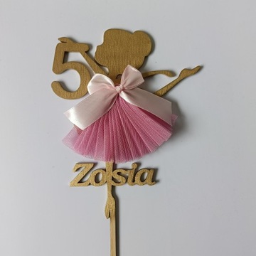 Топпер Балерина с номером на день рождения