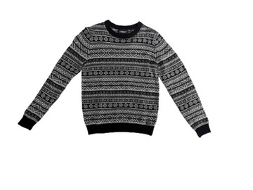 Sweter Męski Norweski Wzór Produkt r. S Granatowy