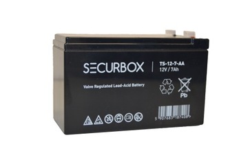 SECURBOX AKUMULATOR AGM BEZOBSŁUGOWY 12V 7Ah do UPS ALARM