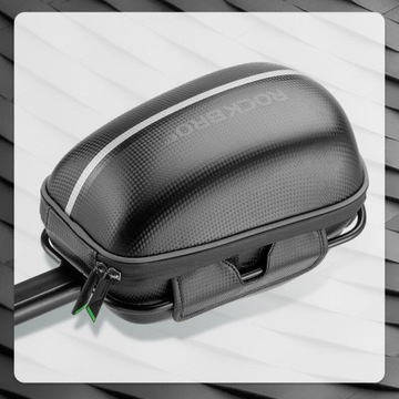 Седельная сумка Rockbros + ручка, вместительная, жесткая, устойчивая.