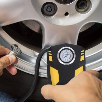 АВТОМОБИЛЬНЫЙ КОМПРЕССОР НАСОС КОМПРЕССОР С МАНОМЕТРОМ 12В