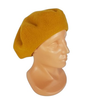 542 BERET FEZKO SZAFRANOWY rozm. 11,5