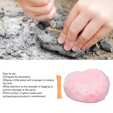 Набор для рытья камня с долотами, 18 шт., коллекция камней WO Toys