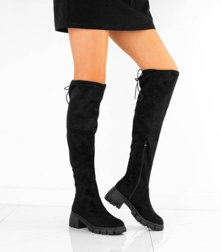 7028 ЧЕРНЫЕ ЗАМШЕВЫЕ ОФИЦЕРСКИЕ БОТИНКИ 38