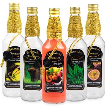 BUTELKA ZDOBIONA PREMIUM MONOPOL 0,5L RÓŻNE WZORY