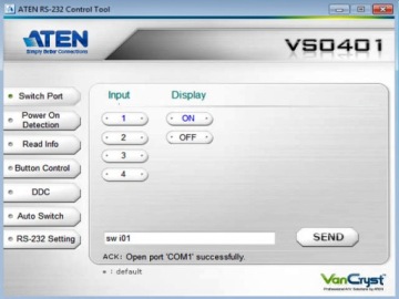 Переключатель VGA+AUDIO 4WEx1WY WUXGA FullHD 2K/60Hz ATEN VS0401