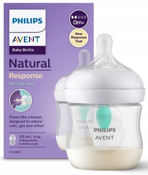 AVENT BUTELKA NATURAL 3 RESPONSE AIRFREE 125ml
