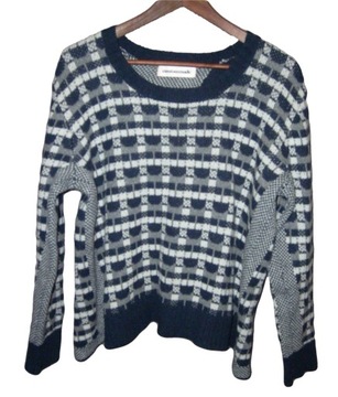 CUSTOMMADE wełniany sweter M unikatowy krój BDB