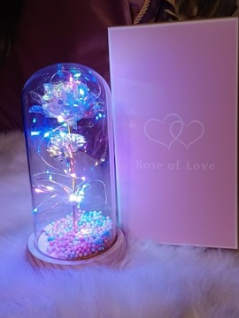 MAGIA ROSE IN GLASS ПОДАРОК ​​СВЕТЯЩИЙСЯ LED ко Дню святого Валентина