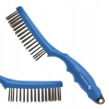 ПРОВОЛОЧНАЯ ЩЕТКА HOGERT, 4 РЯДА, НЕРЖАВЕЮЩАЯ