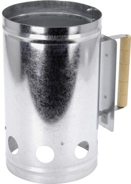 KOMIN DO ROZPALANIA WĘGLA BRYKIETU BBQ KOMINKA OGNISKA GRILLA 26x17cm Sre30