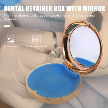 Mirrored Braces Box Orthodontic Retainer Case