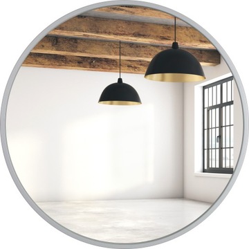 LUSTRO OKRĄGŁE BIAŁE LOFT 90 CM