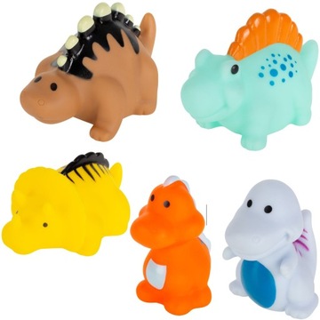 AKUKU ZABAWKI KĄPIELOWE DO KĄPIELI WODY EKIPA DINOZAURÓW ZESTAW 5 SZT