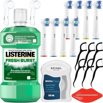 LISTERINE PŁYN DO PŁUKANIA JAMY USTNEJ UST FRESH BURST NIĆ KOŃCÓWKI OSŁONKI