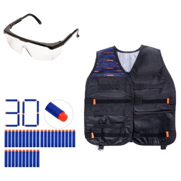 NERF ELITE COMMANDER + ЖИЛЕТ СТРЕЛКИ ОЧКИ