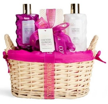 IDC ZESTAW KOSMETYKÓW KOSZ PREZENTOWY PREZENT CIAŁA I KĄPIELI DZIEŃ KOBIET