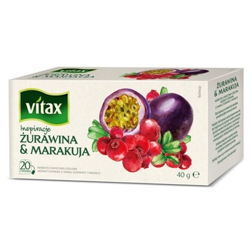 Herbata VITAX 20tb x 2g ŻURAWINA & MARAKUJA