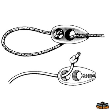 РЕЗИНОВАЯ ВЕРЕВОЧНАЯ ЗАЖИМА 5 мм C2505015 КАРАБИН