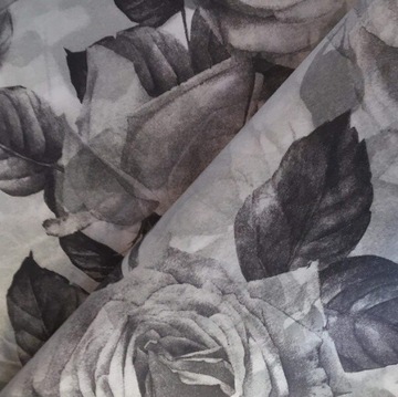 Bibuła ozdobna do pakowania 50x75 cm RÓŻE szare