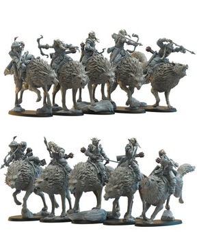 Steppe Riders On Direwolf - Lost Kingdom -Druk 3D