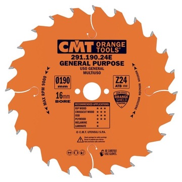 CMT Piła tarczowa do cięcia wzdłużnego 190x16 mm