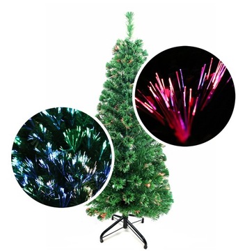 Sztuczna choinka światłowodowa świąteczna LED 90cm kolorowa