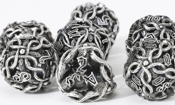 RUNY DRUIDÓW ZESTAW 7 METALOWYCH KOŚCI RPG