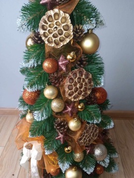 КОНИЧЕСКАЯ елка декорированная SLIM с украшениями 60 см DRESSED