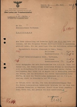 38043 Kattowitz Der Präsident der Provinz Oberschlesien 1943.