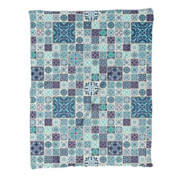 Nadruk Narzuta pluszowa pled Piękny patchwork eko