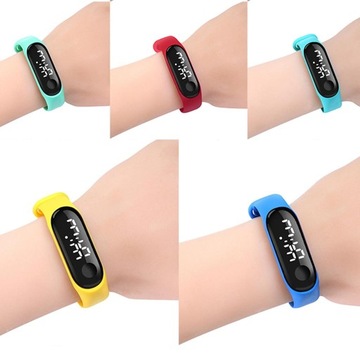Zegarek sportowy na rękę z cyfrowym ekranem LED dla mężczyzn, kobiet, chłopców, dziewcząt, żółty