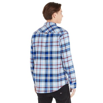 TOMMY HILFIGER MĘSKA KOSZULA TJM CLSC ESSENTIAL CHECK SHIRT NIEBIESKA r.XL