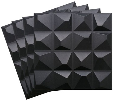 Czarne Kasetony Sufitowe Panele 3D KRYSZTAŁ 3D 1m2