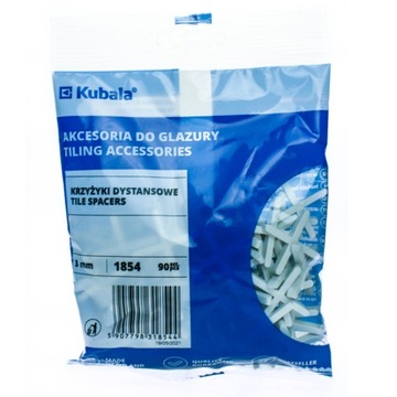 Krzyżyki dystansowe DO GLAZURY 3,0mm 90szt KUBALA