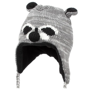 W248F CZAPKA ZIMOWA DZIANINOWA ZWIERZAK SZOP