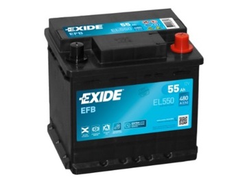 AKUMULATOR EXIDE EFB START-STOP 55AH/480A P+