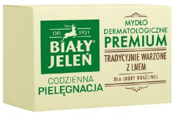 BIAŁY JELEŃ HIPOALERGICZNY MYDŁO W KOSTCE NATURALNE Z LNEM PREMIUM 100 G
