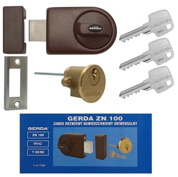 zamek nawierzchniowy Gerda ZN100 brązowy