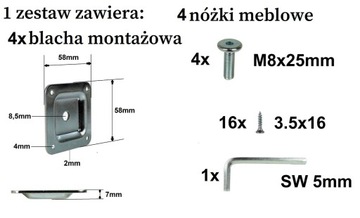 НОЖКИ ВЫБРОС ДЕРЕВЯННЫЕ НОЖКИ 45 СМ SM450 + ЛИСТ ЛИСТ