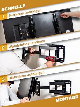 УНИВЕРСАЛЬНЫЙ НАСТЕННЫЙ КРОНШТЕЙН ДЛЯ ТЕЛЕВИЗОРА