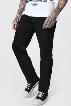 CC28 CZARNE SPODNIE JEANS BOOHOO 32