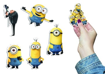 NAKLEJKI NALEPKI NA ZESZYT 6szt DUŻE - MINIONKI