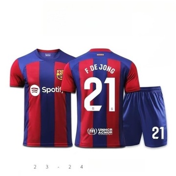 2324 FCB Domowy zestaw piłkarski No.21 F.De Jong + Legginsy