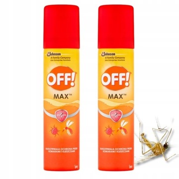 Spray na komary kleszcze i inne owady OFF! MAX x2