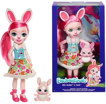 ENCHANTIMALS DUŻA LALKA I ZWIERZĄTKO FRH51 KRÓLIK 31cm